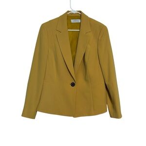 Kasper Mustard Yellow Blazer Women’s Large 20” Bust Workwear Jacket